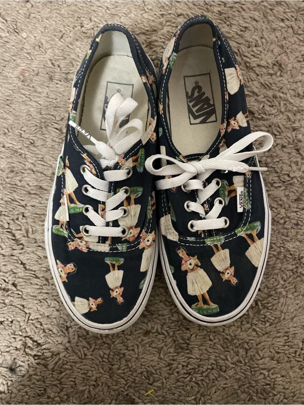 Vans Authentic Digi Hula Hawaiian Print Sneakers Mens 6 Womens 7.5